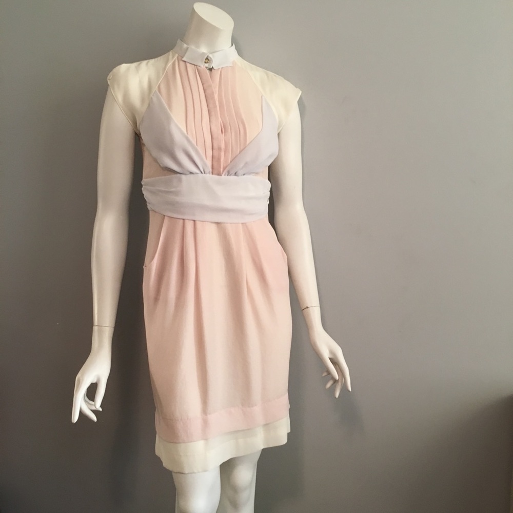 McGinn pink and white retro dress